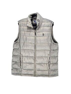 Izod Jacket Mens Large Gray Sleeveless Full Zip Vest